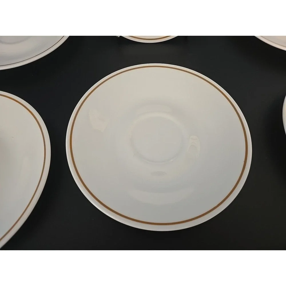 Corelle Indian Summer Saucers‎ Ginger Brown Band Corning 6